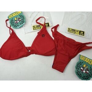 Dixxon Premium Swimwear Womens M RedTanning Suit Bikini